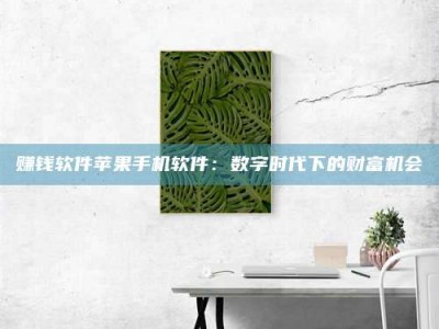 自贡赚钱软件苹果手机软件：数字时代下的财富机会