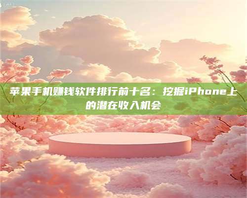自贡苹果手机赚钱软件排行前十名:挖掘iPhone上的潜在收入机会 第1张 自贡苹果手机赚钱软件排行前十名:挖掘iPhone上的潜在收入机会 第1张